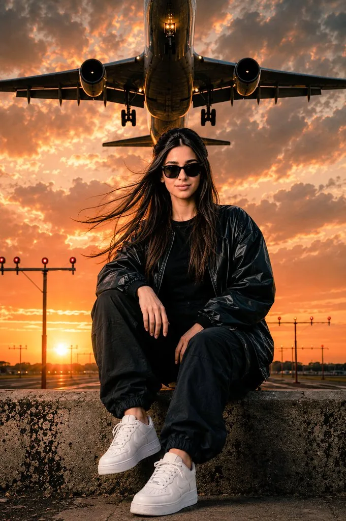 Cinematic White Streetwear Portrait reference