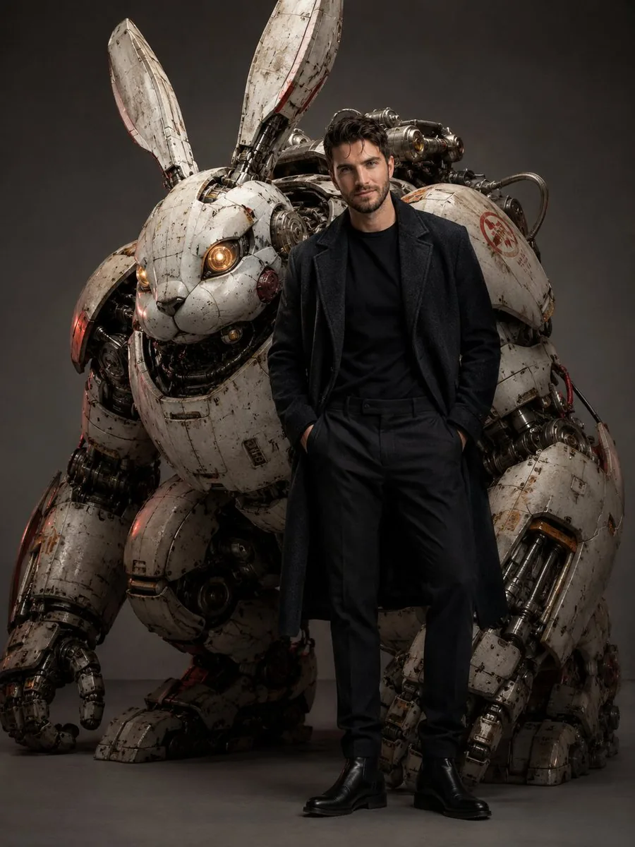 Dieselpunk Mecha Rabbit Companion reference