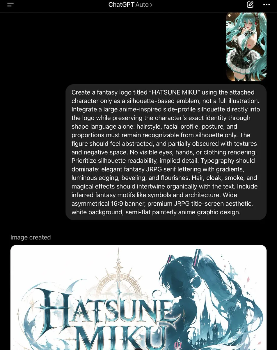 ChatGPT Fantasy Logo Screenshot reference
