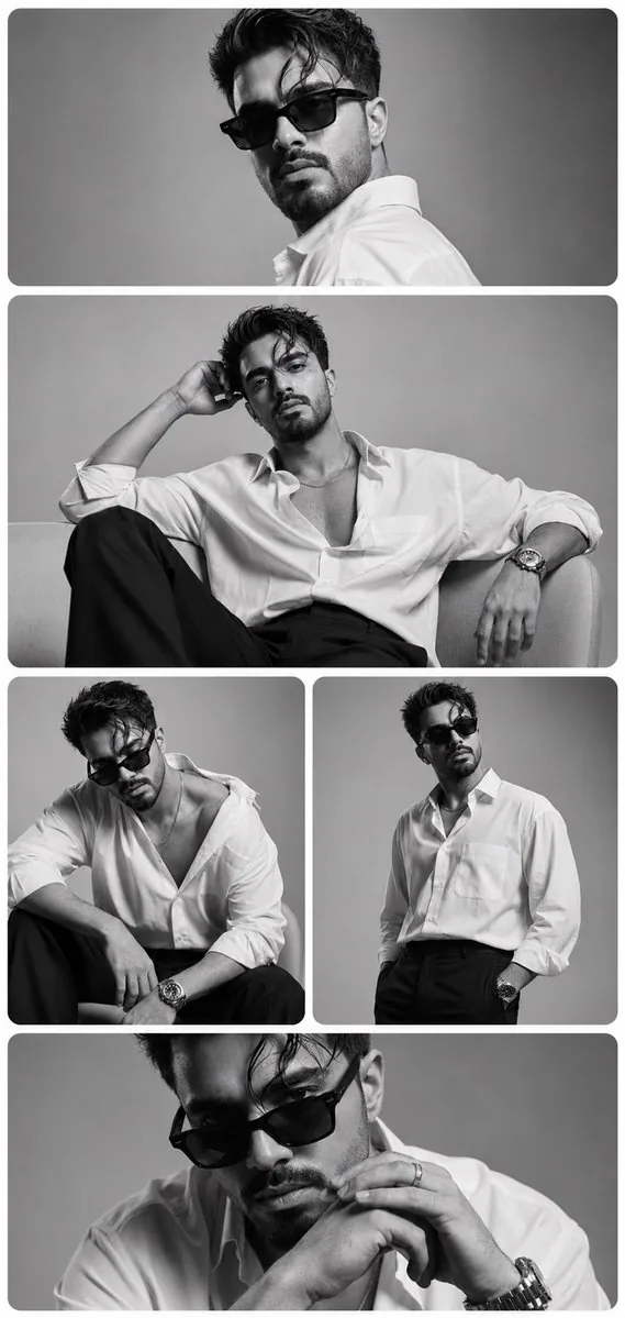 Monochrome Fashion Editorial Multi-Frame Collage - Nano Banana Pro AI Prompt for Social Media Post reference