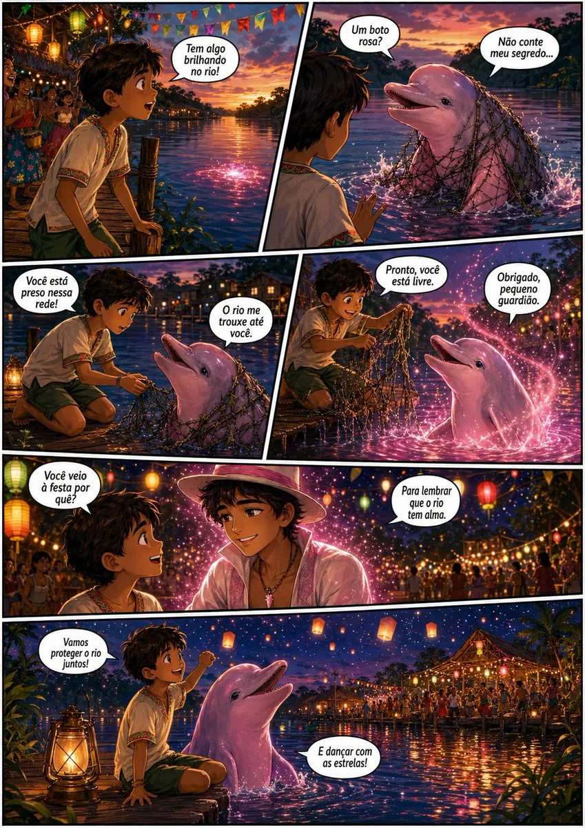 Pink Boto Festival Comic Page reference