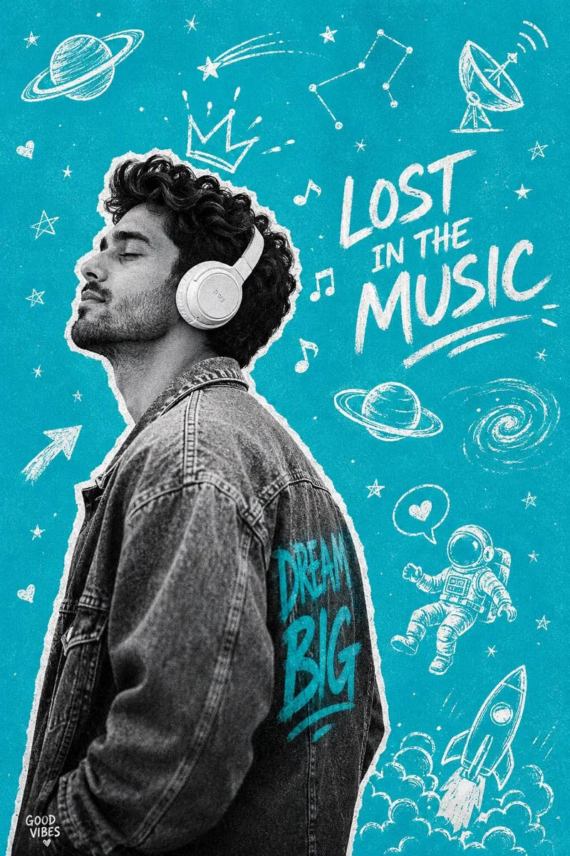 Gen-Z Music Doodle Poster reference