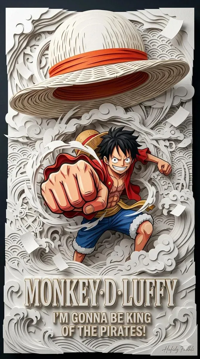 3D Papercraft Anime Poster reference