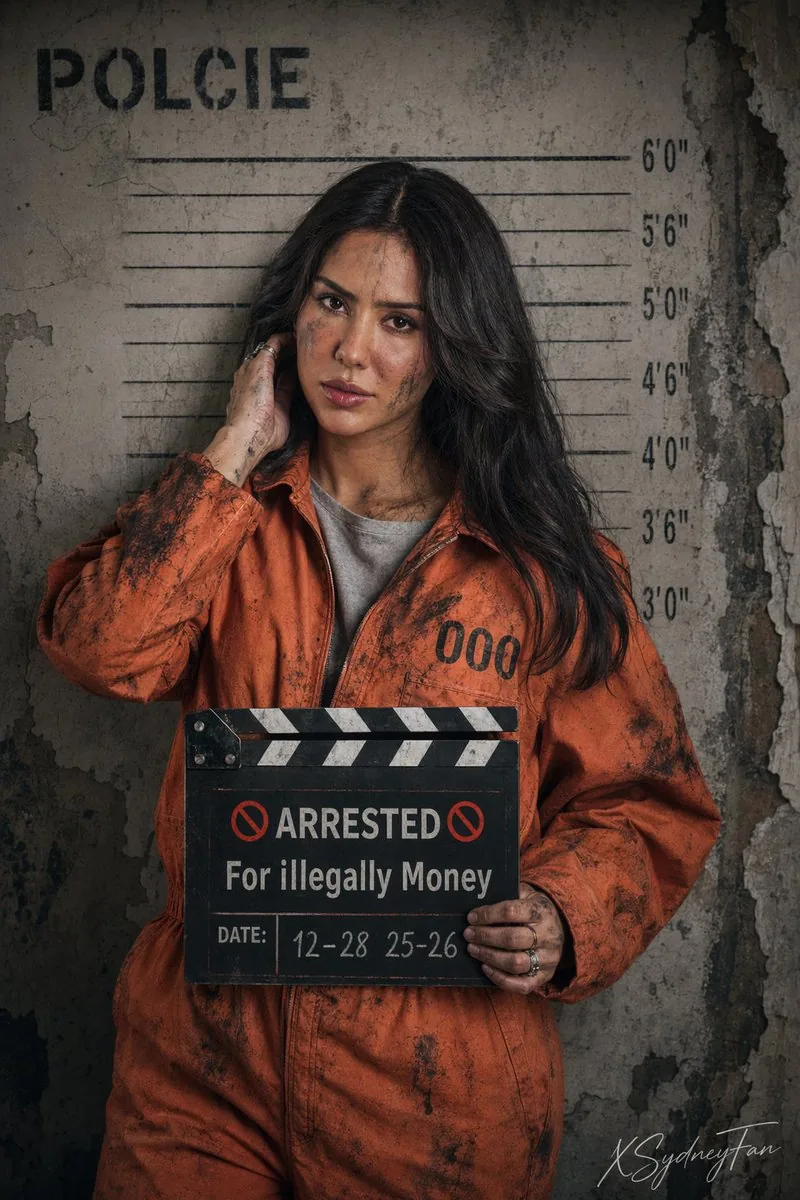 Gritty Prison Mugshot Portrait reference