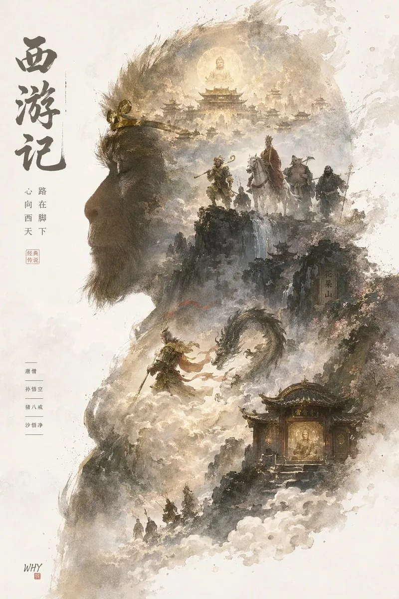 Epic Silhouetted World Poster reference