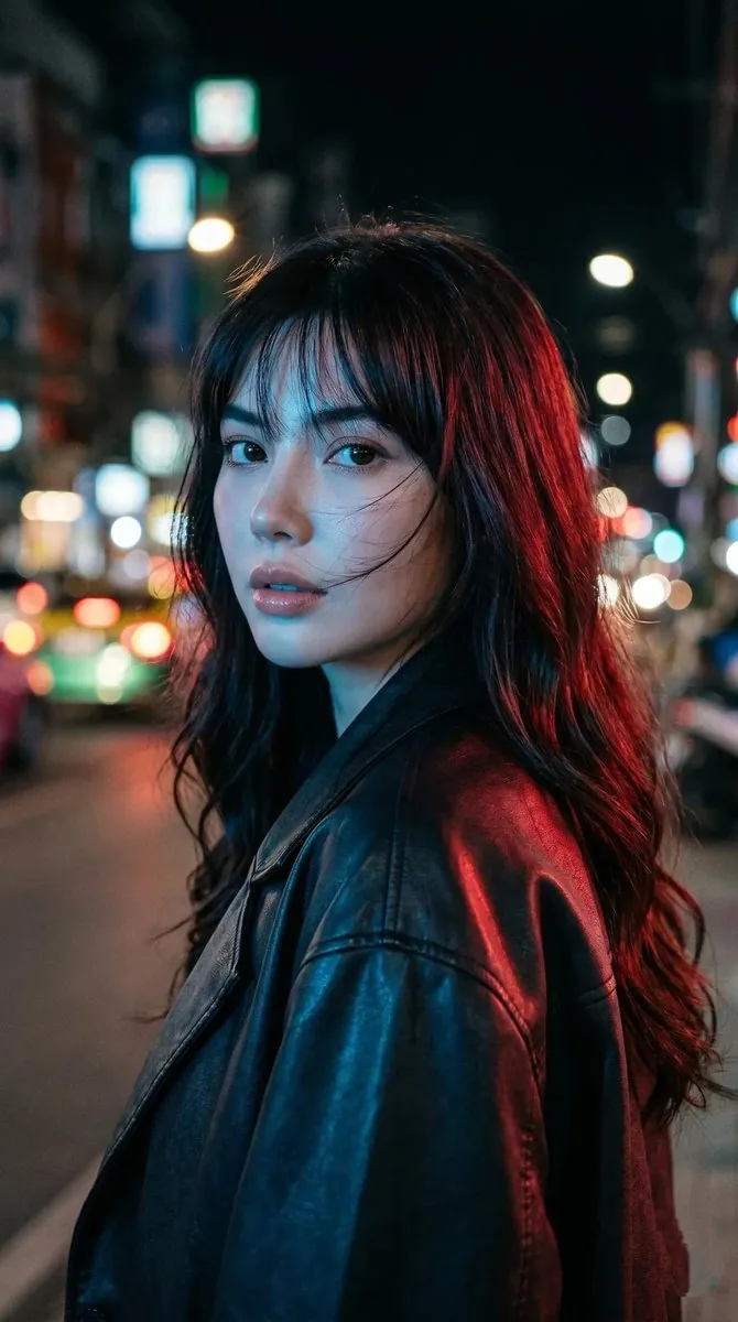 Cyberpunk Neon Portrait reference