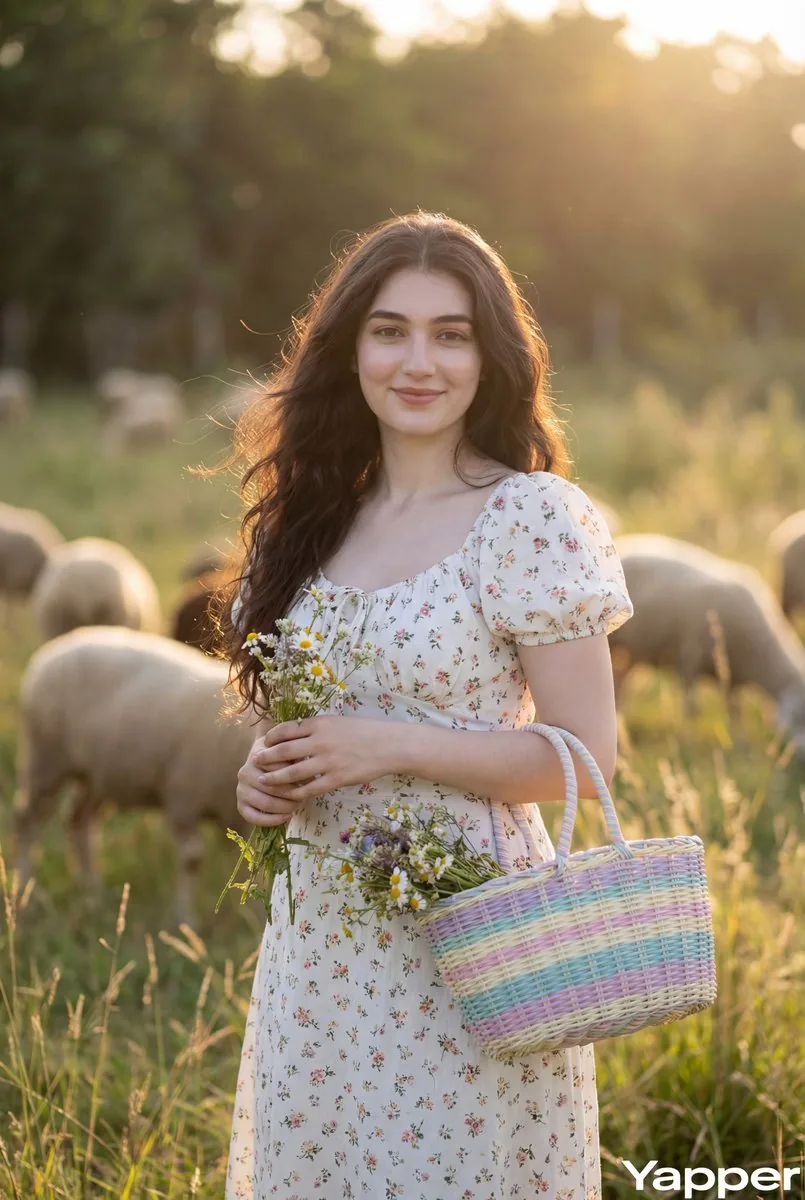 Cottagecore Pastoral Portrait Prompt reference