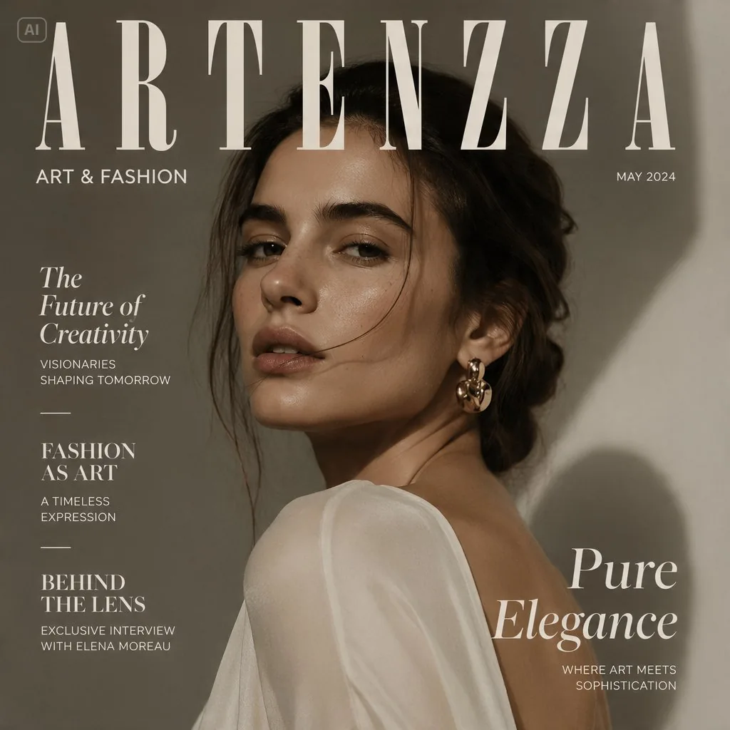 AI Magazine Product Mockup reference