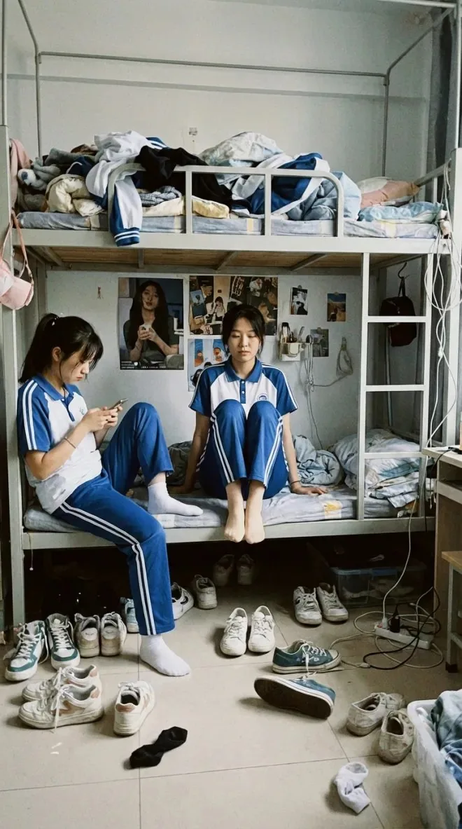 Dorm daily life iPhone shot prompt reference
