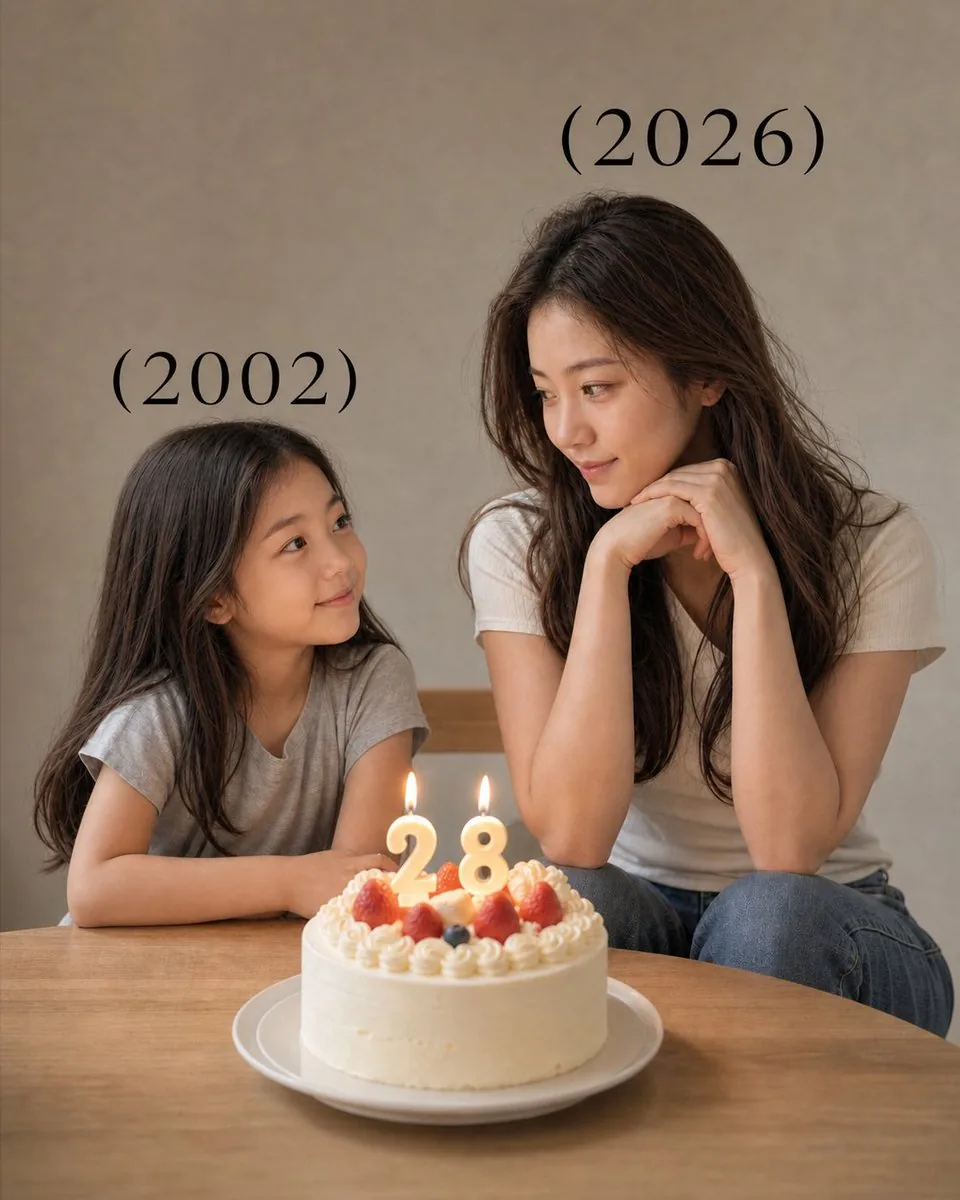 Time-Travel Birthday Reunion Portrait reference