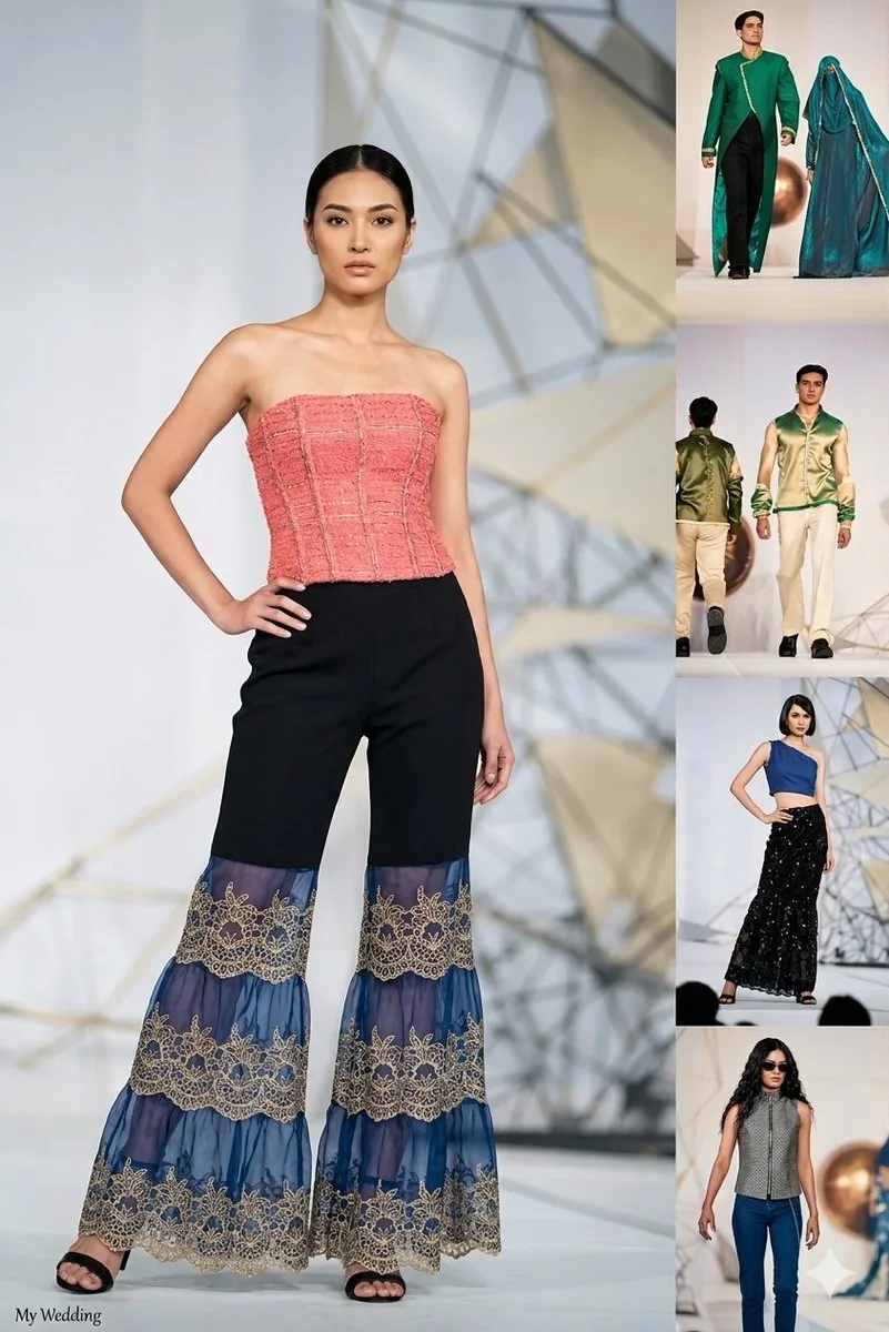 Modern Runway Fashion Montage - Nano Banana Pro AI Prompt for Product Marketing reference