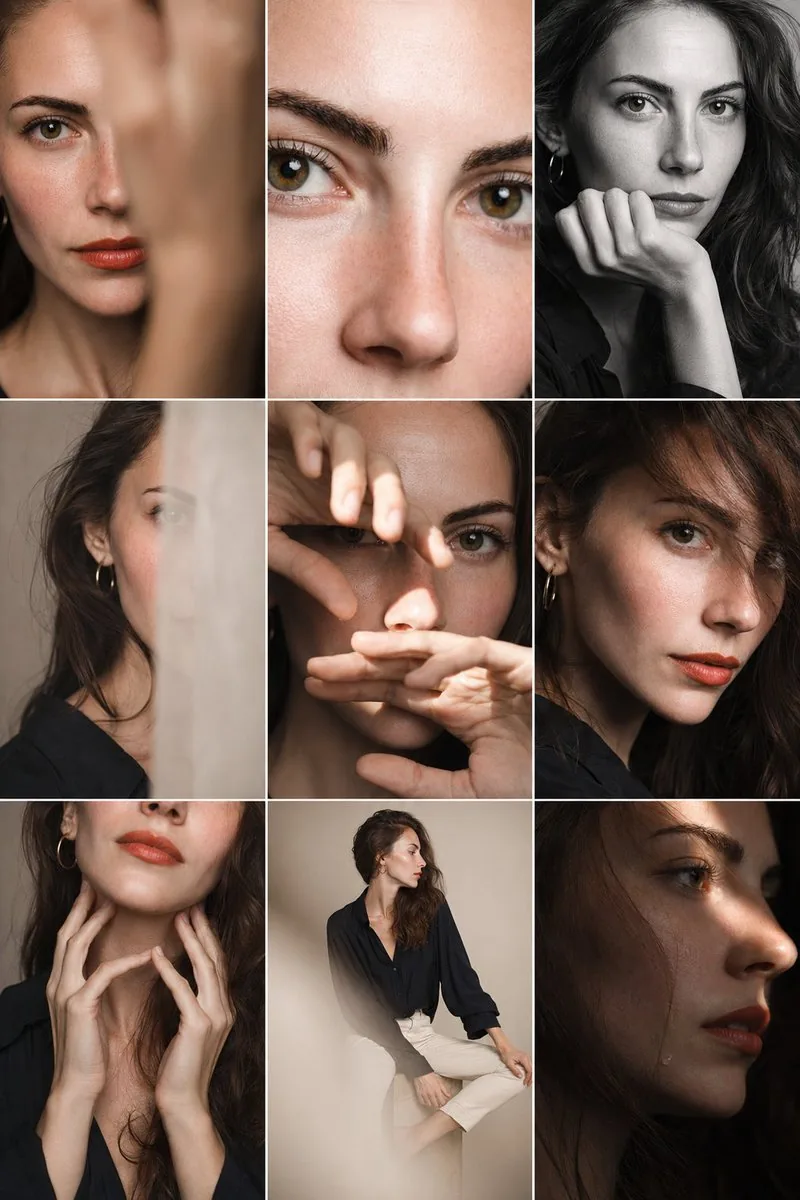 Editorial Portrait Photo Grid reference