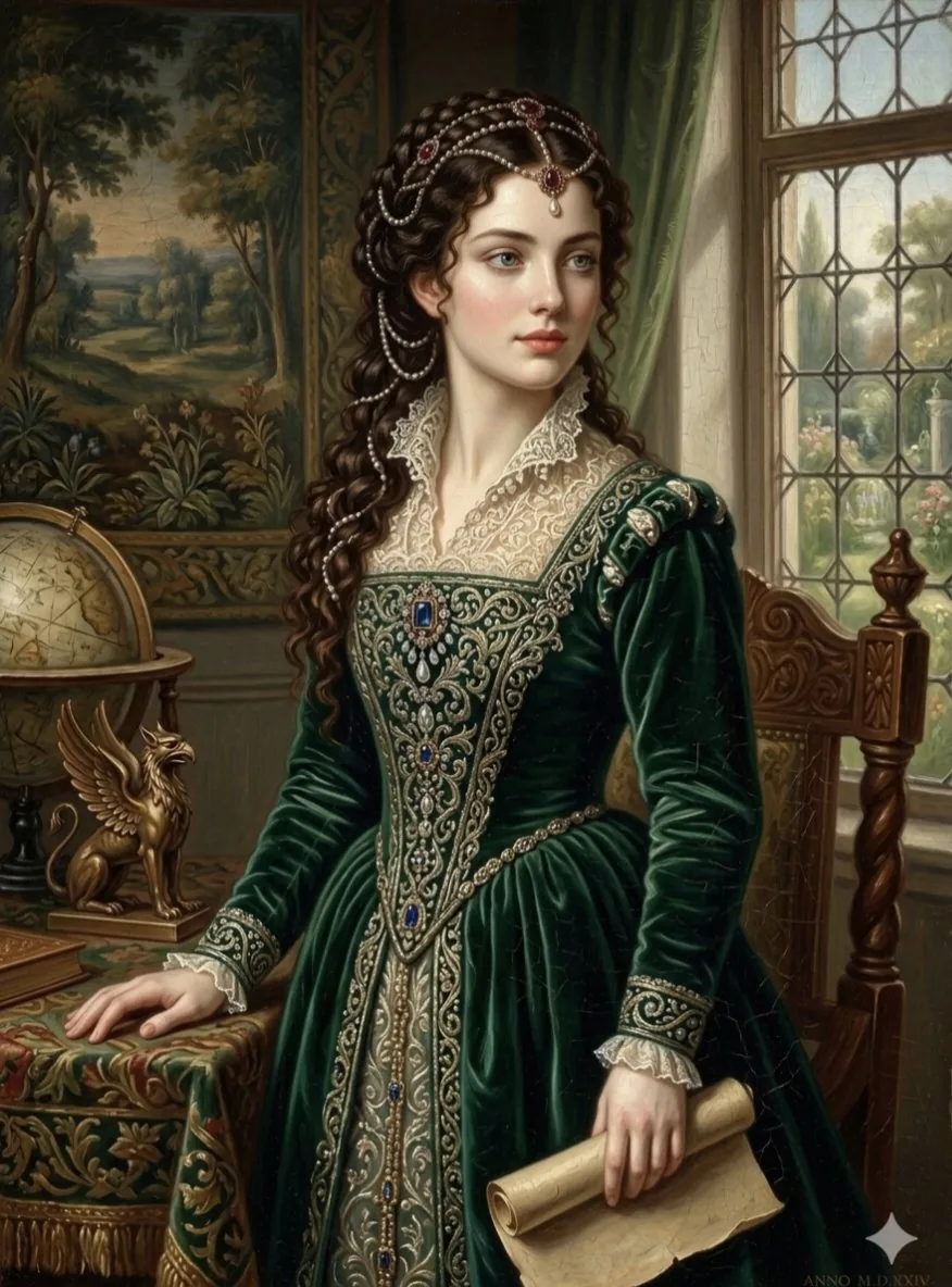Renaissance Noblewoman Oil Portrait reference