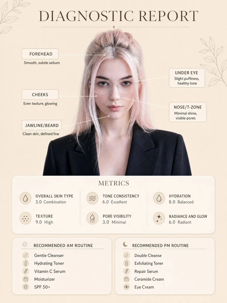 Skincare Diagnostic Infographic Poster reference