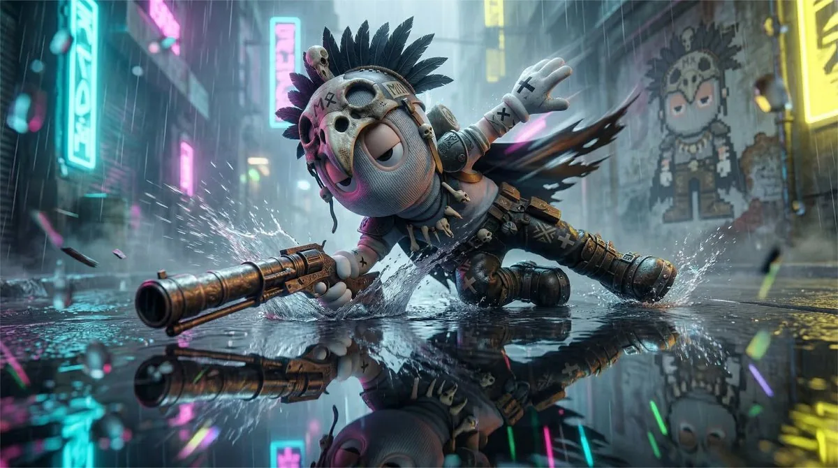 High-Speed Cinematic Cyberpunk Scene Prompt - Nano Banana Pro AI Prompt for Game Asset reference