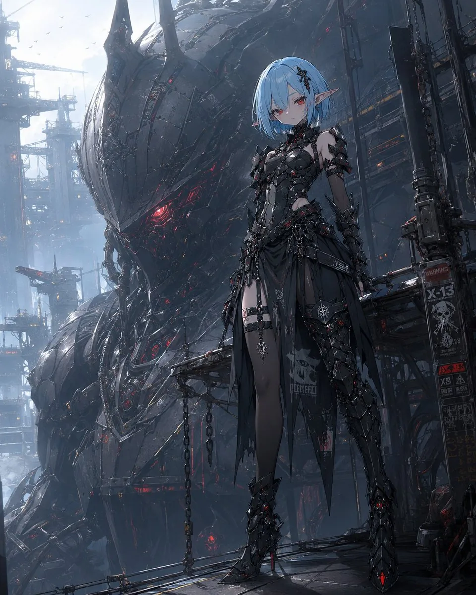Cyberpunk Elf and War Machine reference