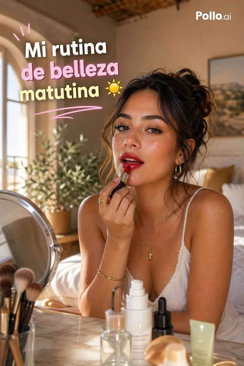 Spanish GRWM Morning Beauty Thumbnail reference