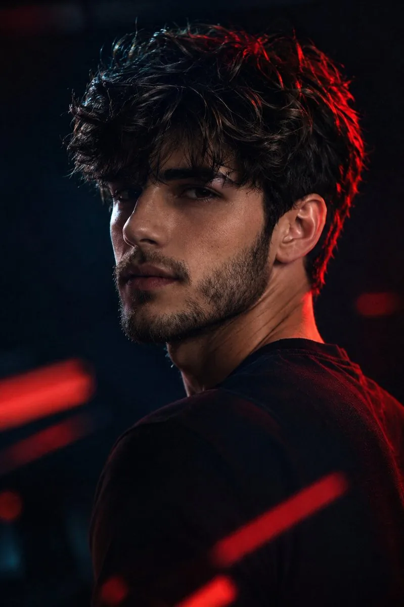 Cinematic Rim Lighting Portrait reference