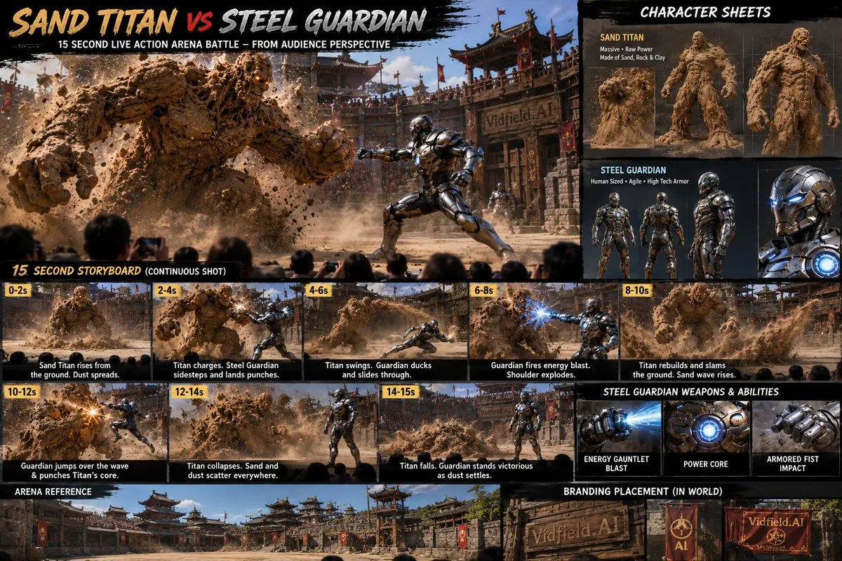 Vertical Cinematic Storyboard Sheet reference