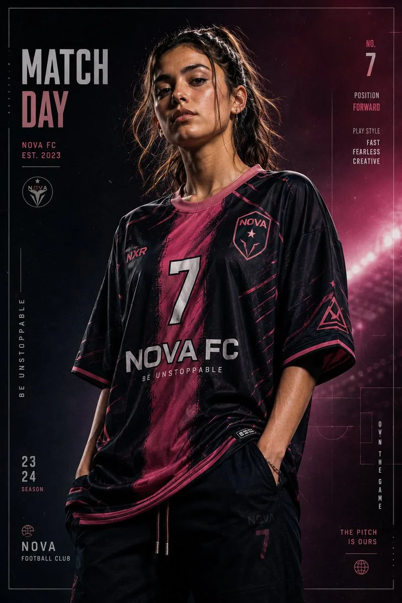 Premium Footballer Studio Portrait reference