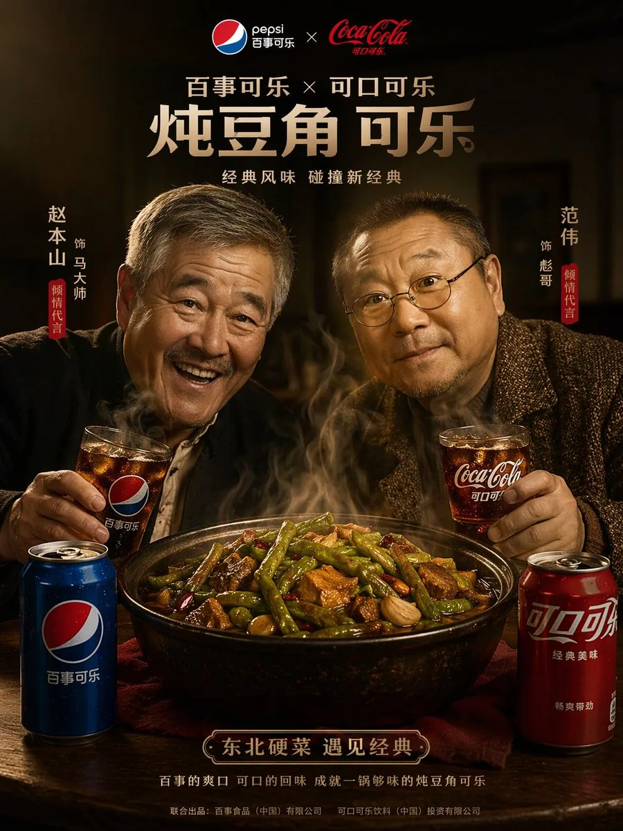 Cinematic Food & Beverage Collab Poster reference