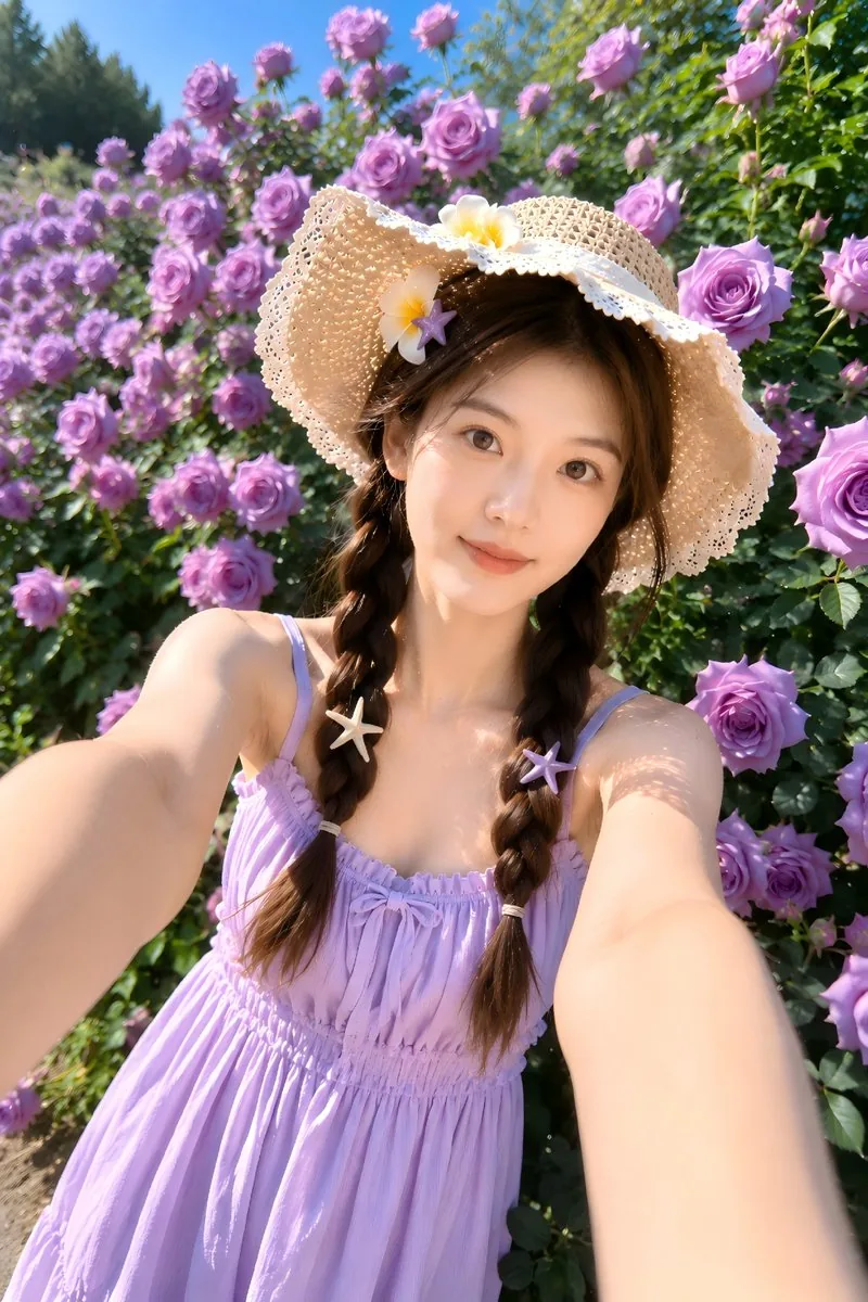 Summer Garden Rose Selfie reference