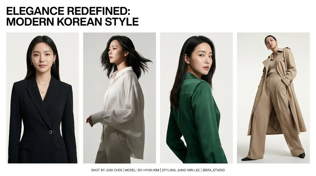 Modern Korean Fashion Editorial reference