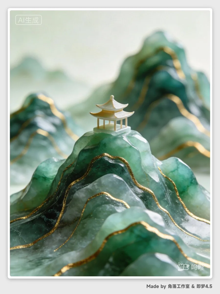 Abstract Chinese Landscape Miniatures Prompt reference