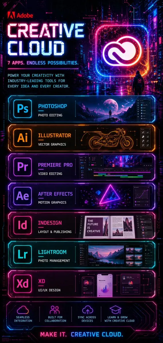 Cyberpunk Creative Cloud Poster reference