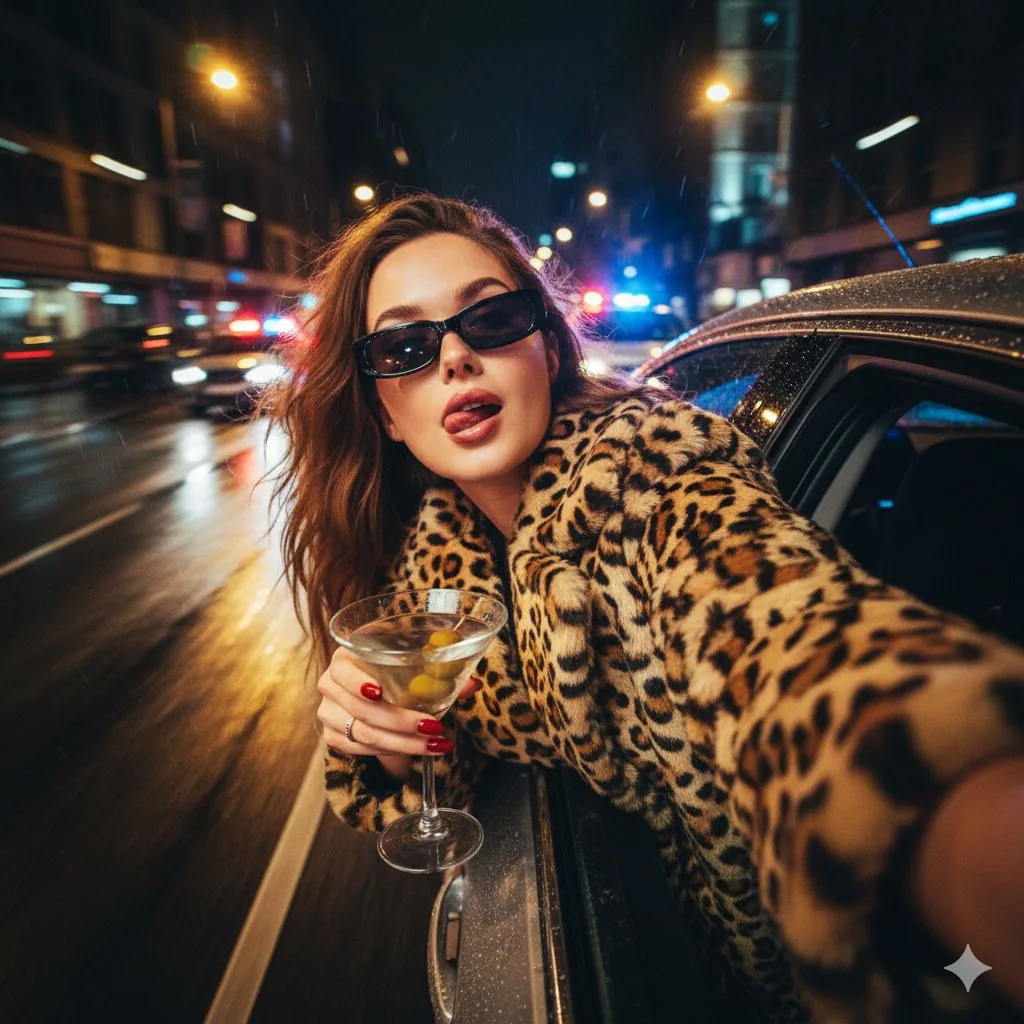 Ultra-Realistic Cinematic Night Street Selfie Prompt - Nano Banana Pro AI Prompt for Social Media Post reference