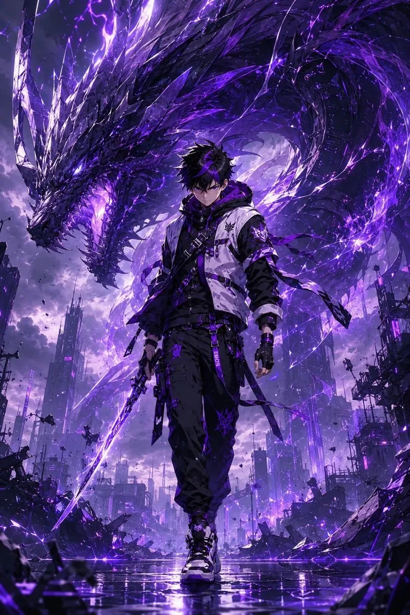 Epic Anime Worldview with Guardian Beast reference