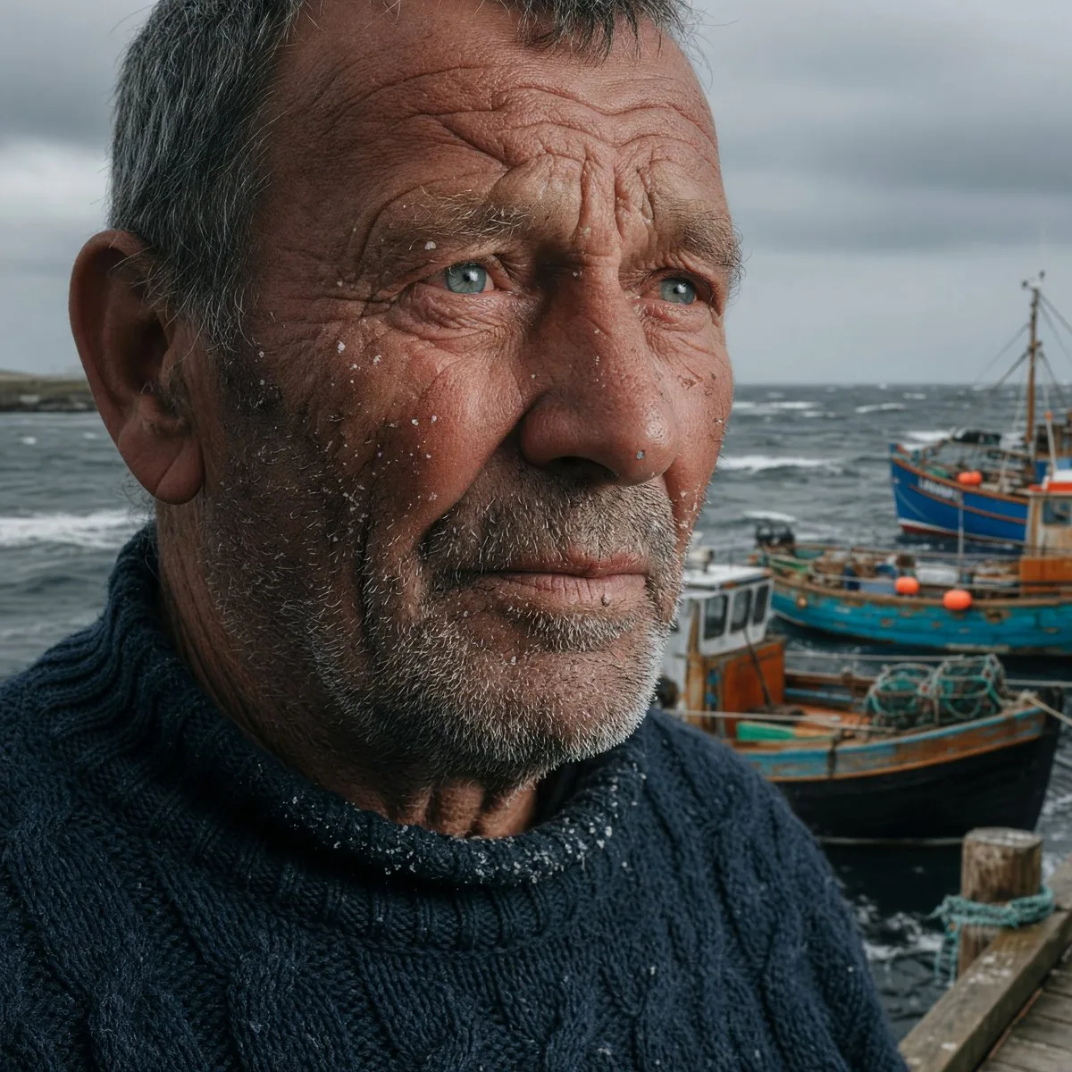 Stormy Icelandic Fisherman Portrait reference