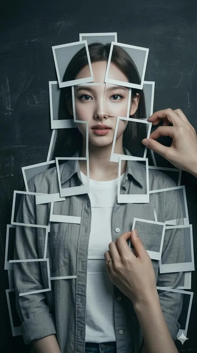 Layered Instant Print Human Figure Art reference