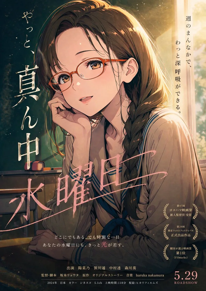 Cinematic Wednesday Anime Poster reference