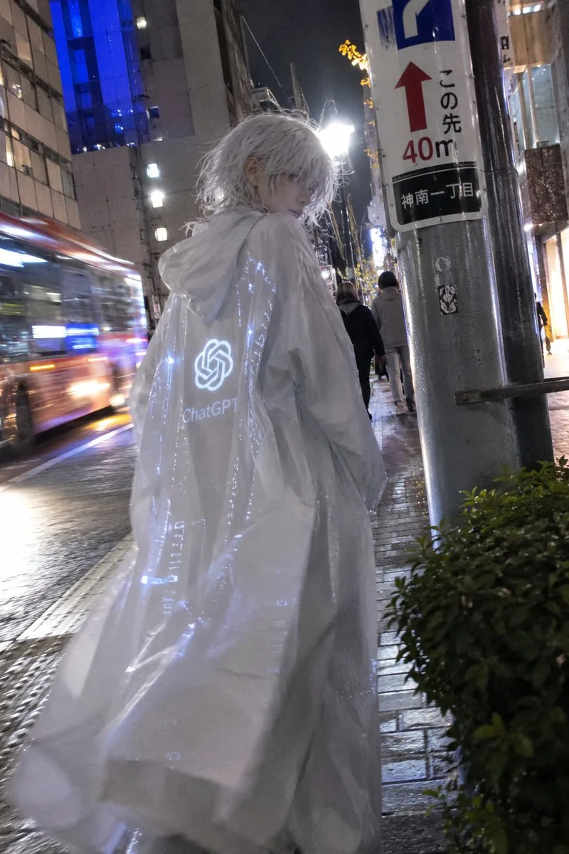 Mystical ChatGPT Raincoat Figure reference