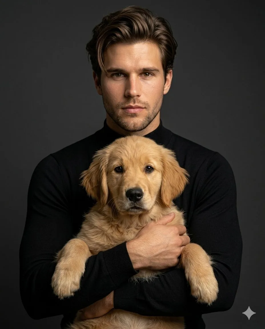 Luxury Pet and Human Editorial - Nano Banana Pro AI Prompt for Social Media Post reference
