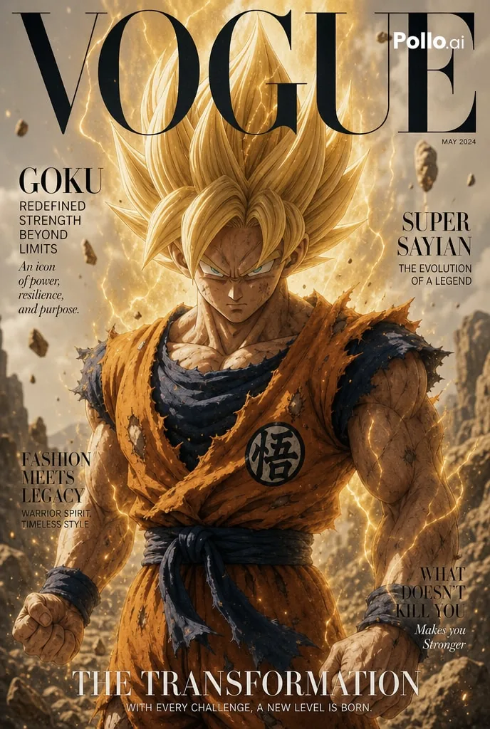 Anime Character Vogue Cover reference