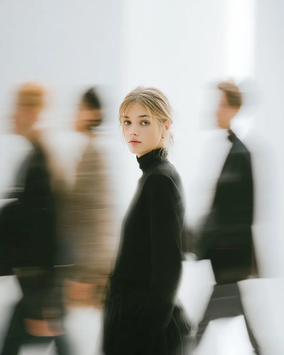 High Fashion Pictorial with Motion Blur reference