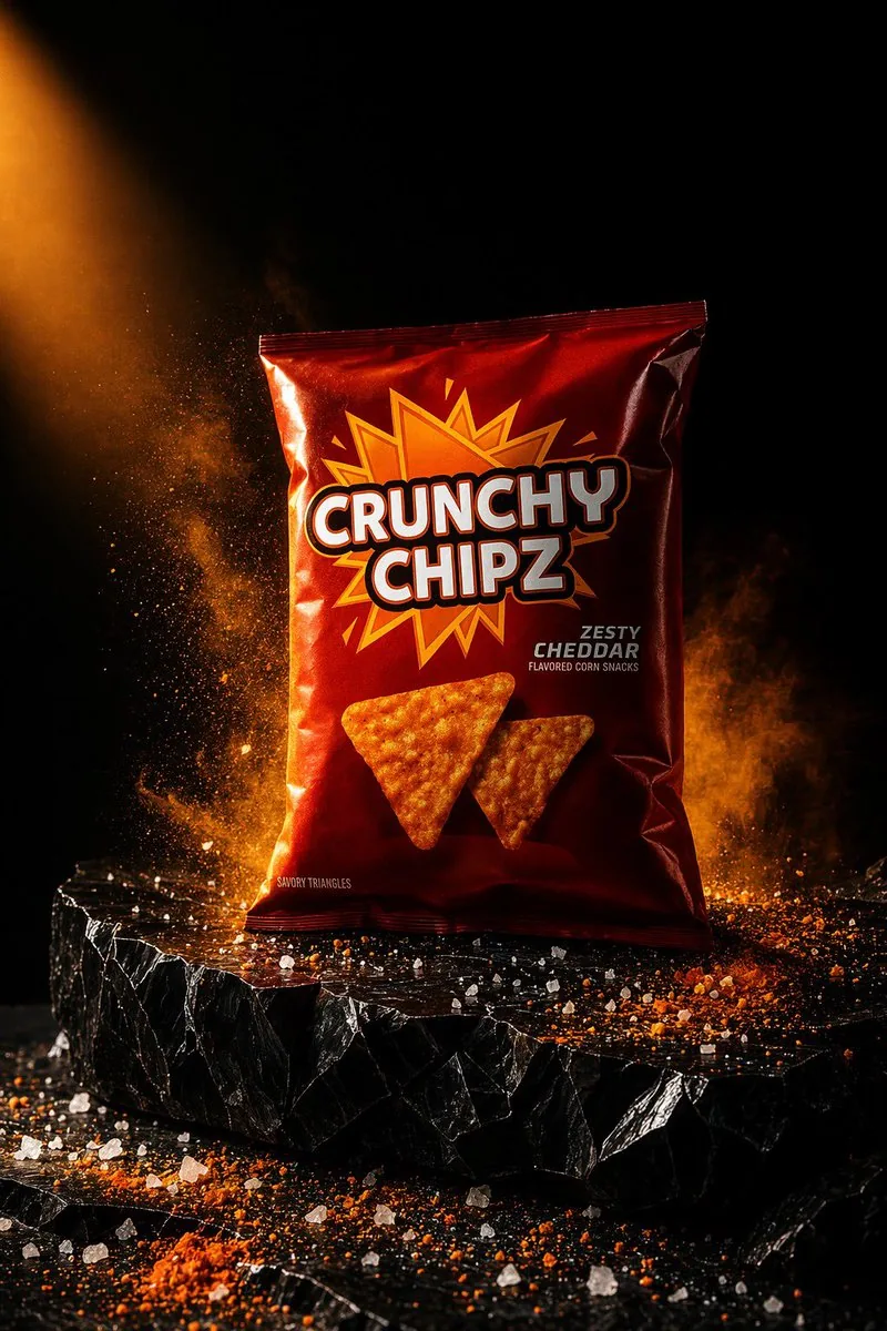 Spicy Snack Bag Product Ad reference