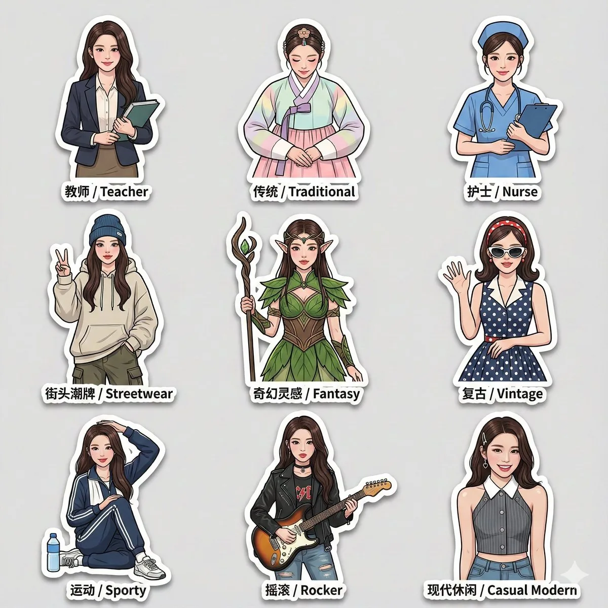 Multi-Style Sticker Pack Generator reference