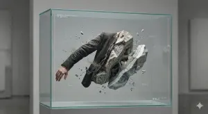 Surreal Abstract Concept Contained in a Display Case - Nano Banana Pro AI Prompt for Product Marketing