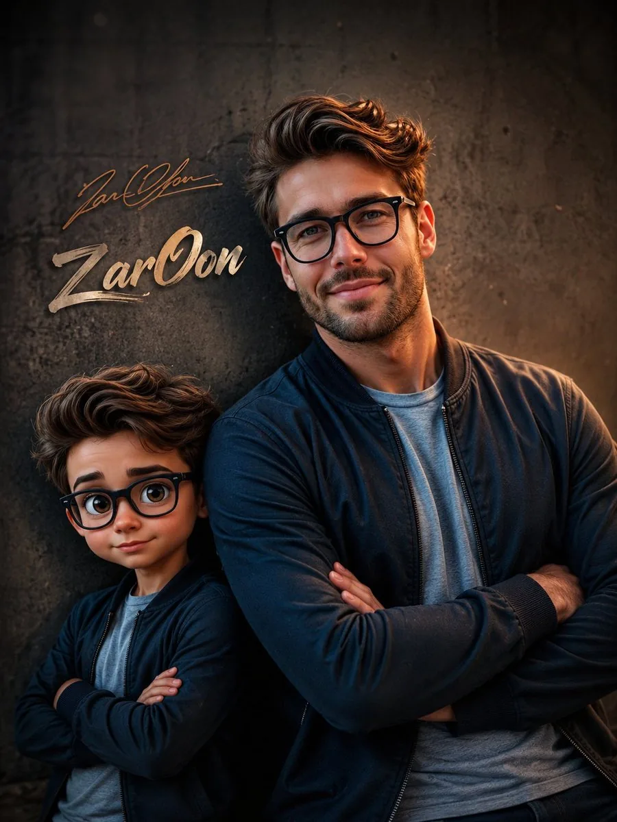 Cinematic Boy and Miniature Version reference