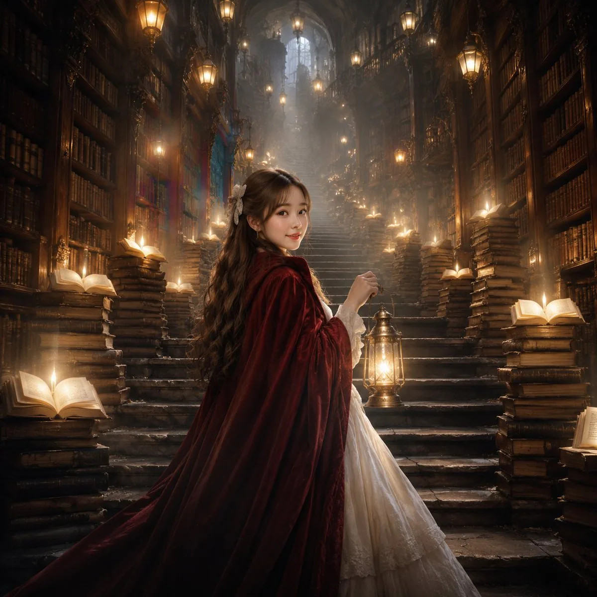 Vintage Librarian Fantasy Portrait reference