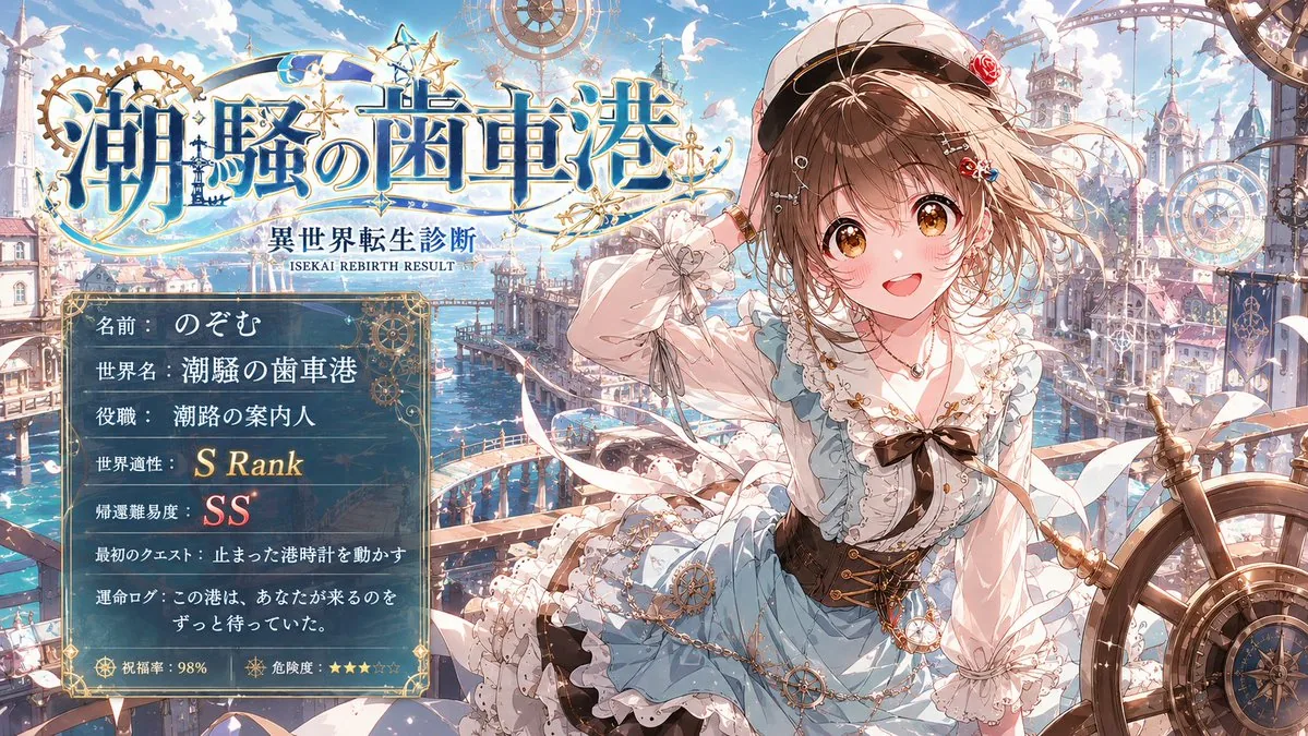 Steampunk Isekai Rebirth Result Card reference