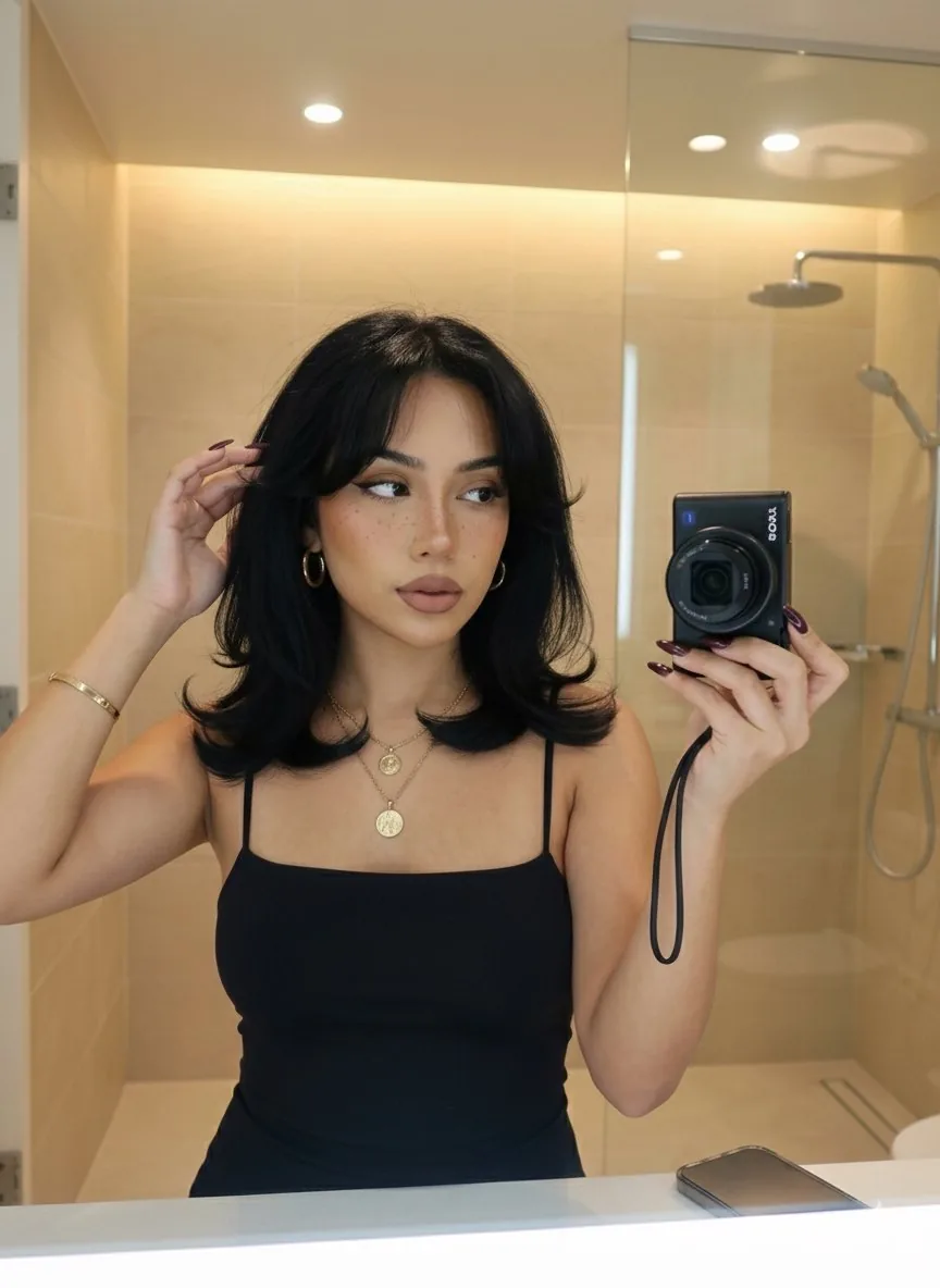 Mirror Selfie Prompt (Clean Girl Aesthetic) - Nano Banana Pro AI Prompt for Profile / Avatar reference