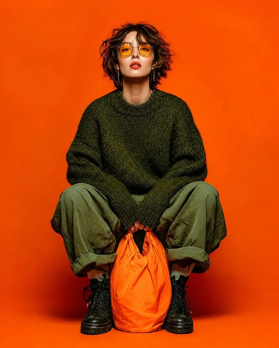Vibrant Studio Fashion Portrait reference