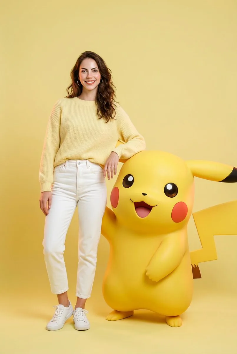 Playful Fashion Shoot with Giant Bugs Bunny reference