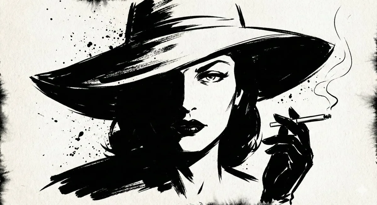 Ink Noir Portrait Generation Prompt reference