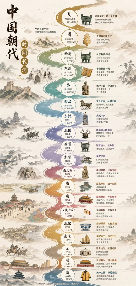 Chinese Dynasty Infographic reference