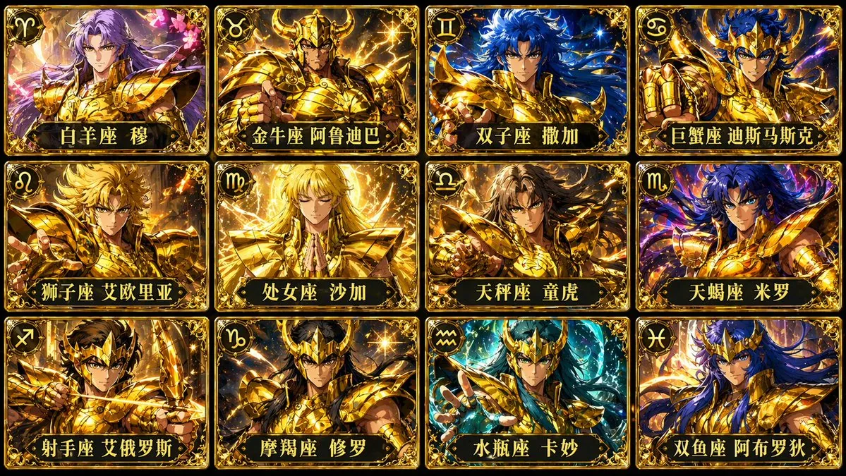 Twelve Gold Saints Card Grid reference